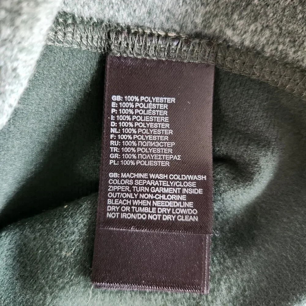 The North Face TKA 100 Pullover Green 1/4 Zip Sweater Mens XL Lightweight Hike